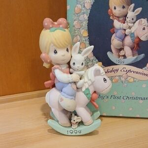1994 Precious Moments "Baby's First Christmas" Ornament READ